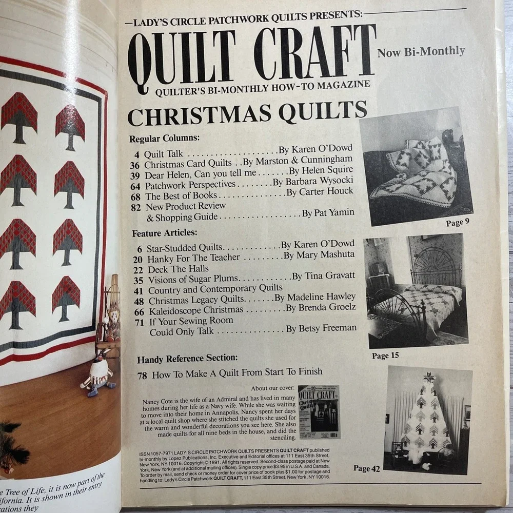 Vintage‎ 1990's Lot Of 4 Quilting Pattern Magazines Baby Christmas Butterfly